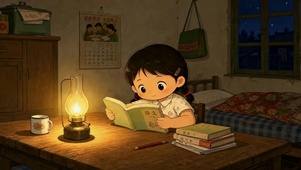 灯下夜读