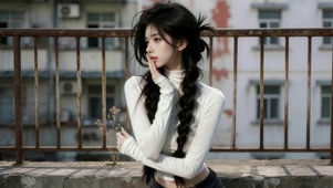 长辫子女孩