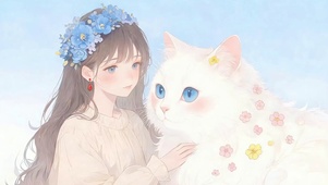 女孩与萌宠