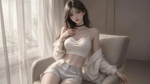 居家慵懒清纯美女