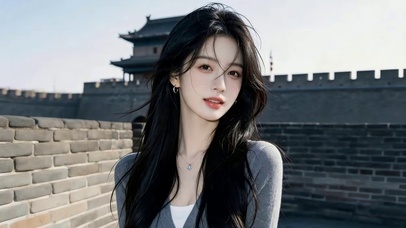 可爱的女孩姐姐