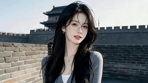 可爱的女孩姐姐
