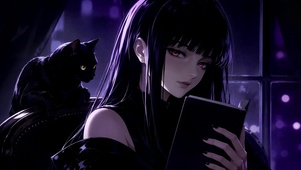 紫夜少女与黑猫
