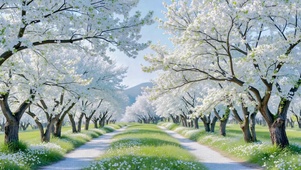 白花林荫步道