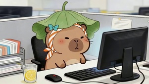 上班的水豚