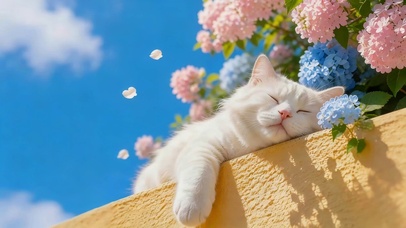治愈午睡的猫咪