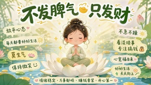 不发脾气 只发财