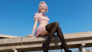 长腿黑丝女孩