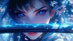 蓝瞳剑美女