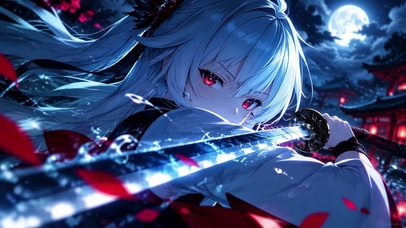 月下拔刀少女
