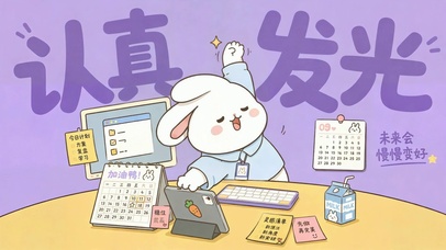 萌兔认真发光